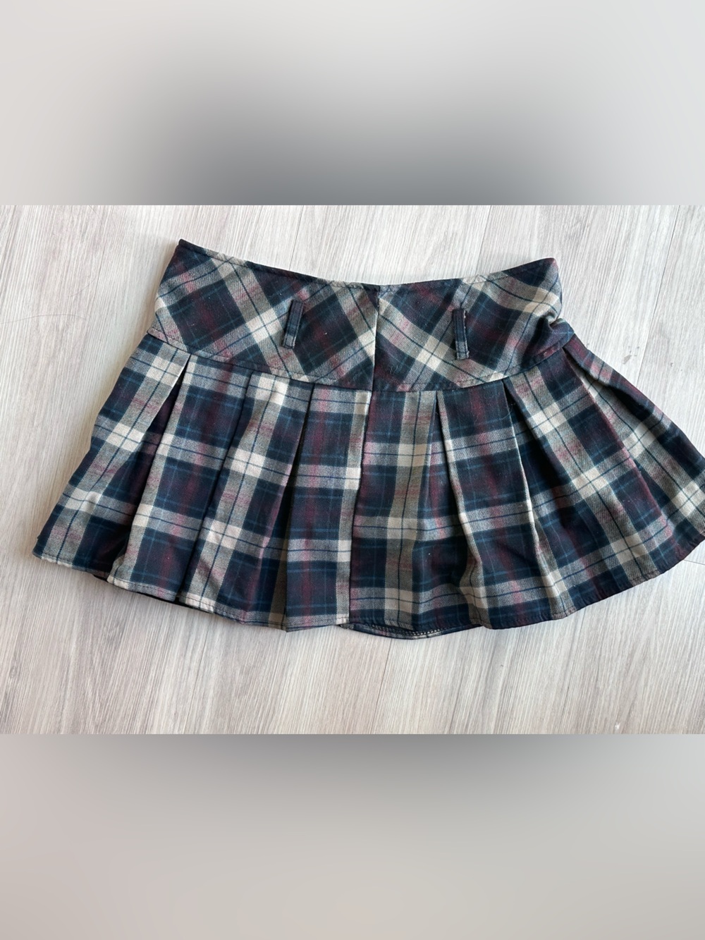 vintage plaid mini skort